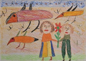Roman RUTKOWSKI (1930-2010), „Ptaki wśród pary” (2009)