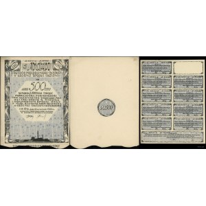 Poland, 5 shares of 500 marks each = 2,500 marks, 1923, Lviv