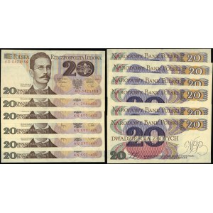 Polska, zestaw: 6 x 20 złotych, 1.06.1982