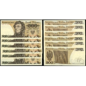 Polska, zestaw: 6 x 500 złotych, 1.06.1982
