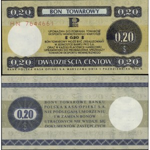 Polska, 20 centów, 1.10.1979