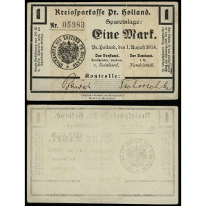 Prusy Wschodnie, 1 marka, 1.08.1914
