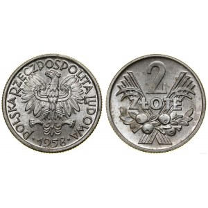 Poland, 2 zloty, 1958, Warsaw