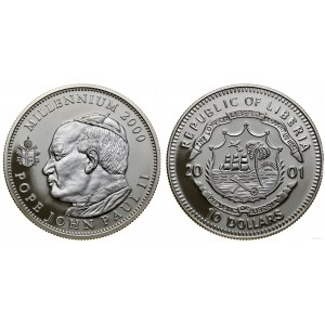 Liberia, 10 dolarów, 2001