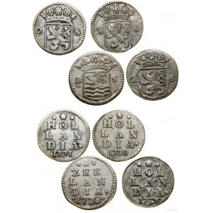 Niderlandy, zestaw 4 x 2 stuivery