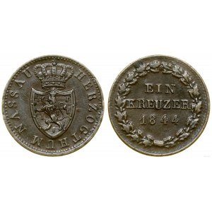 Germany, 1 krajcar, 1844, Wiesbaden