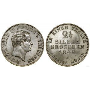 Niemcy, 2 1/2 grosza srebrnego, 1842 A, Berlin