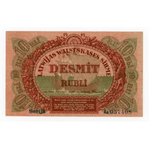 Latvia, 10 rubles 1919 Aa (1571)