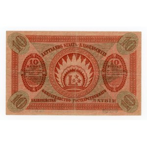 Latvia, 10 rubles 1919 Aa (1571)
