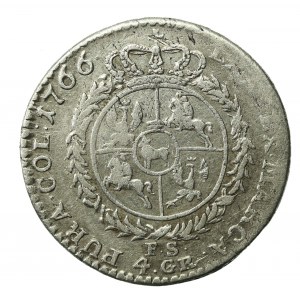 Stanisław August Poniatowski, złotówka (4 grosze) 1766 F.S., Warszawa (573)