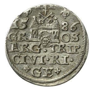 Stefan Batory, Trojak 1586, Ryga (611)
