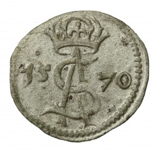 Sigismund II Augustus, Dwudenar 1570, Vilnius, Petra Platina variety (657)