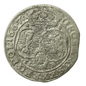 Jan II Kazimierz, szóstak 1667 TLB, Kraków (664)