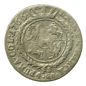 Stanislaw August Poniatowski, zloty (4 pennies) 1766 F.S (667)