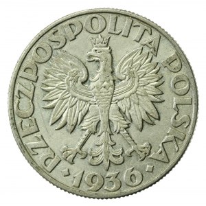II RP, 5 złotych 1936, Żaglowiec (702)