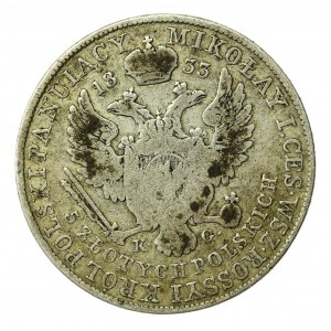 Regno di Polonia, Nicola I, 5 oro 1833 KG (711)