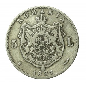 Rumunsko, Karel I., 5 lei 1881 B, Bukurešť (718)