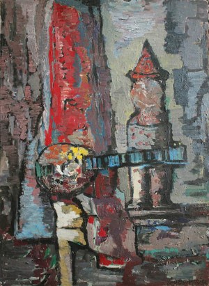 Stanisław Grabowski ( 1901 - 1957 ), Martwa natura z mandoliną, 1956