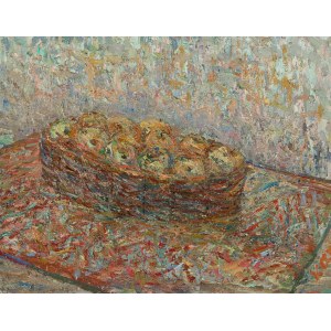 Zenon Kononowicz ( 1903 - 1971 ), Basket with apples, circa 1930.