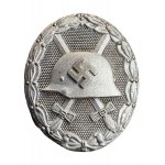 Cased Silver Wound badge reverse marked 65 for Klein & Quenzer A.G. Oberstein