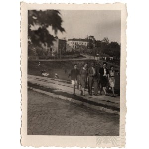 PRL, Lublin, lata 40-50.(?) - Fotografia Ulica Dolna 3 Maja w Lublinie, Odręczny Dopisek na Rewersie