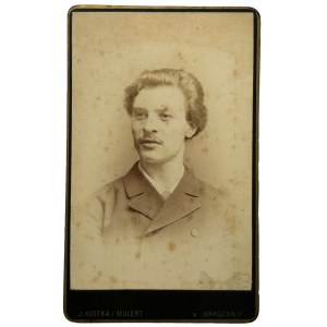 XIX/XX w., Warszawa - Fotografia Portretowa Mężczyzny; Fotograf Julian Kostka i Ludwik Mulert