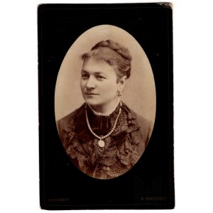 Ok. 1870-1890 r., Warszawa - Fotografia Portretowa Kobiety; Fotograf Największy Zakład Fotograficzny Konstanty