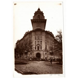 II RP, Lwów (Lemberg/Leopolis) - Fotografia Gmachu Dyrekcji Kolei Państwowych; Pierwsza Reduta Odcinka III Obrony Lwowa - Późniejsza Odbitka (Lata 80. XX w.) Z Kliszy Przechowywanych w Archiwum we Lwowie