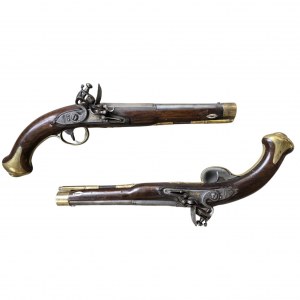 Pair of rock pistols, Tula manufactory, 18th century.