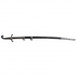 Turkish parade saber with silver handle and scabbard, 19th century in the kilij style.