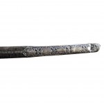 Turkish parade saber with silver handle and scabbard, 19th century in the kilij style.