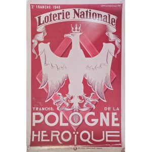 Loterie Nationale Pologne Heroique, navrhol Louis Marcoussis, 1939 / Vlastenecký plagát