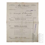 Cesarstwo Niemieckie Ulotka Reklamowa Hurtownia Drewna Max Stanner “Holz=Liste fuer 1910 der Holz-Handlung en gros und Export von Max Stanner” Wrocław (Breslau) 1910