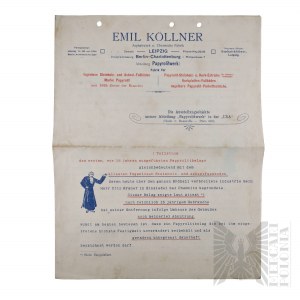 Germany - Advertising Leaflet of Emil Kollner Asphaltwerk I Chemische Fabrik (Emil Kollner Asphaltwerk U. Chemische Fabrik), Leipzig (Leipzig).