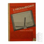 Niemcy - Broszura Reklamowa Artykuły do rysunków technicznych E. Heckendorff (Technische Zeichenartikle, Berlin)