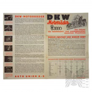 Niemcy - Plakat Reklamowy Firmy DKW Motocykle (DKW Motorräder)
