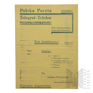 II RP- Ulotka Reklamowa Druki Bezadresowe Drukarnia “Atom” Skład Papieru Poznań