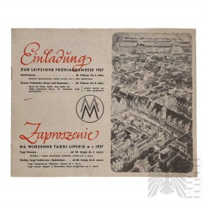 II RP - Zaproszenie na Wiosenne Targi Lipskie w 1937 r.