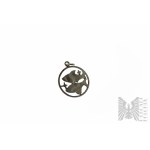 Zawieszka ze Znakiem Zodiaku Ryby, Srebro 800