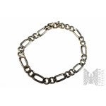 Męska Bransoleta Splot Figaro, Srebro 925, masa wyrobu 27.03 gram, długość Bransolety 23.5 cm