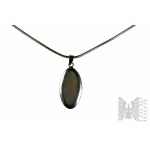 Lange Perlenkette mit Perlen, Seilgeflecht, 925 Silber