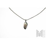 Lange Perlenkette mit Perlen, Seilgeflecht, 925 Silber