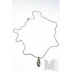 Lange Perlenkette mit Perlen, Seilgeflecht, 925 Silber