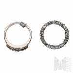 Satz von 2 Ringen mit Zirkonen - 925 Silber