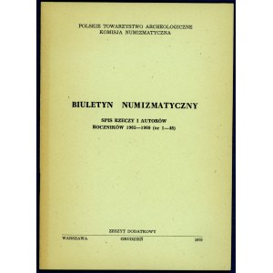 Biuletyn Numizmatyczny Spis (1-48)
