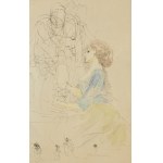 Jacek Malczewski (1854 Radom - 1929 Kraków), Portrety kobiet i postaci wędrowców - szkic kompozycyjny
