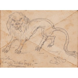 Jan Matejko (1838 Krakow - 1893 Krakow), Lion - a humorous drawing
