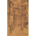 Bruno Schulz (1892 Drohobycz - 1942 Drohobycz), Para na ulicy (Autoportret), lata 30. XX w.