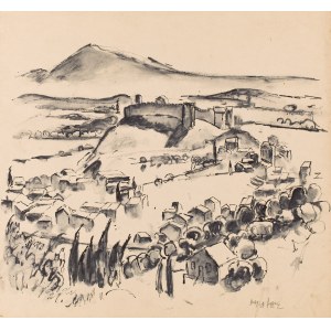Maria Melania Mutermilch Mela Muter (1876 Warsaw - 1967 Paris), View of St. Andrew's Fort in Villeneuve-lès-Avignon, ca. 1940