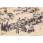 Maria Melania Mutermilch Mela Muter (1876 Warsaw - 1967 Paris), View of St. Andrew's Fort in Villeneuve-lès-Avignon, ca. 1940